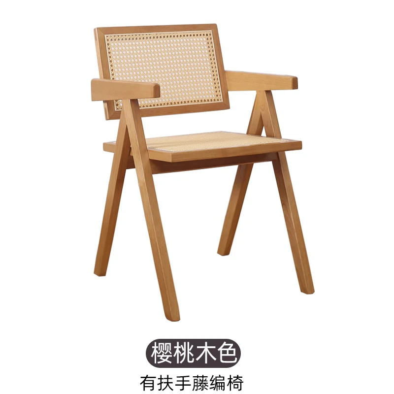 

Скандинавский стул из ротанга, стул из ротанга для дома и балкона, дизайнерское стул из натурального ротанга для отдыха, обеденный стул из массива дерева