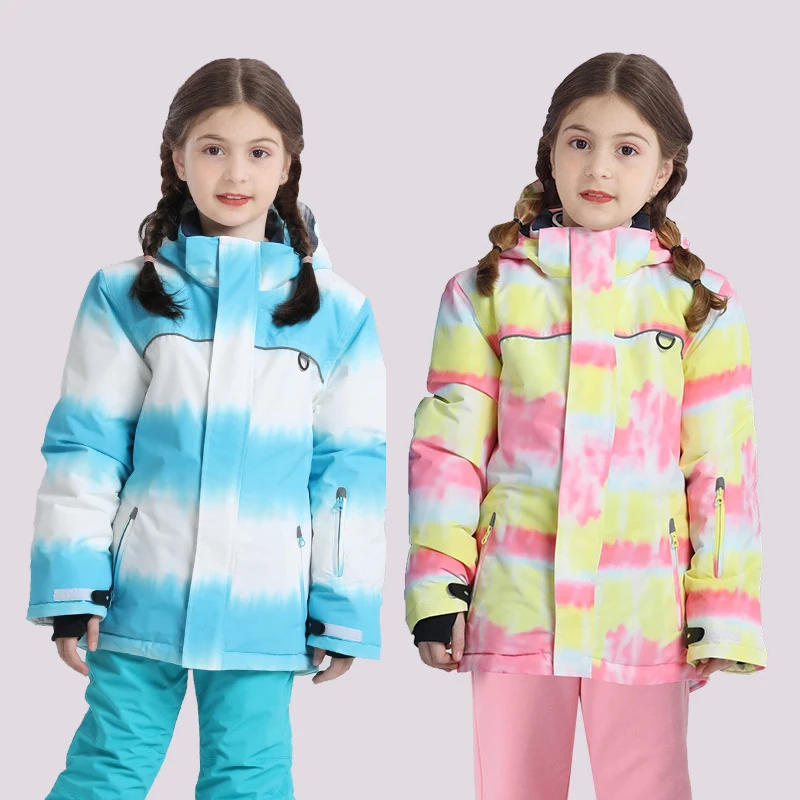 2022 Winter Hooded Baby Girl Jackets Fleece Warm Children Snow Coats Sport Outdoor Kids Outerwear Waterproof Windbreaker Clothes