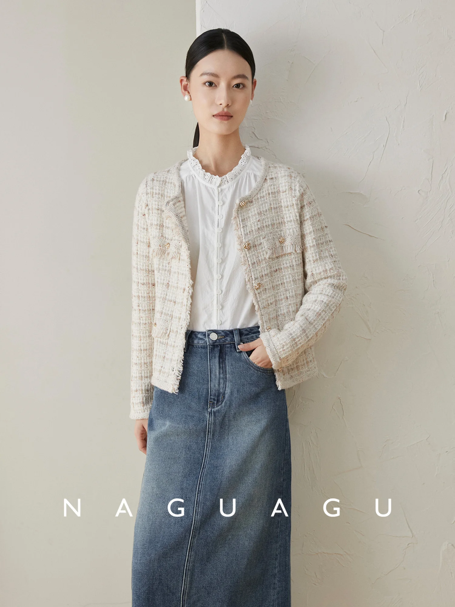 Pumpkin Valley [Relief Series] Angora + шерстяное вязаное классическое короткое пальто для женщин