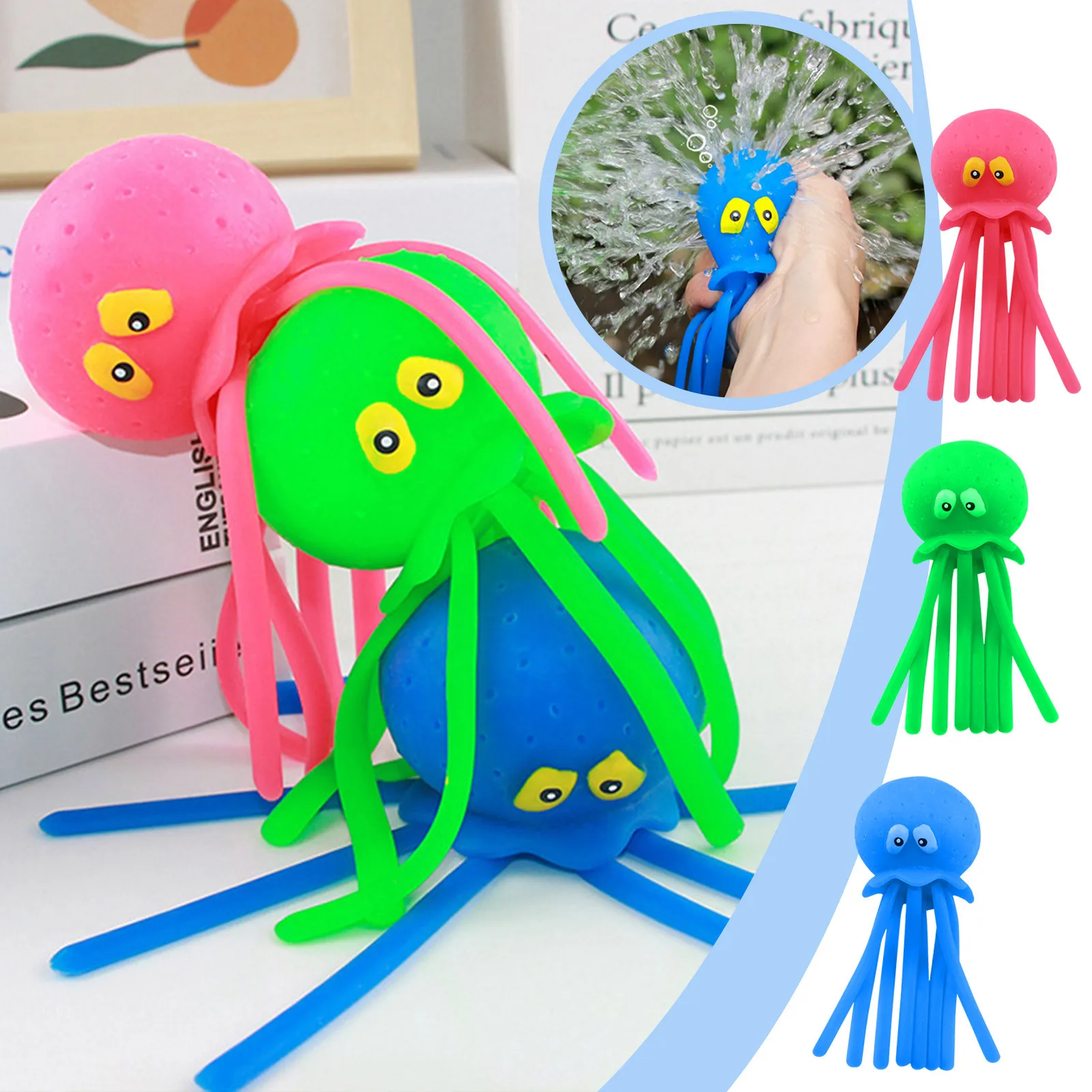 

Octopus Water Ball Bulk Rubber Octopus Bath Toys For Party Favors Sensory Stress Relief Pool Toy For Gifts Sea Animal Goodie Bag