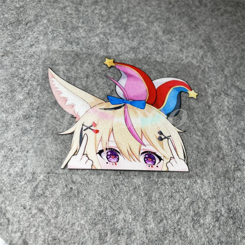 Мультяшный Стиль Автомобиля Виниловая наклейка для Omaru горошек Hololive Румяна Peeker