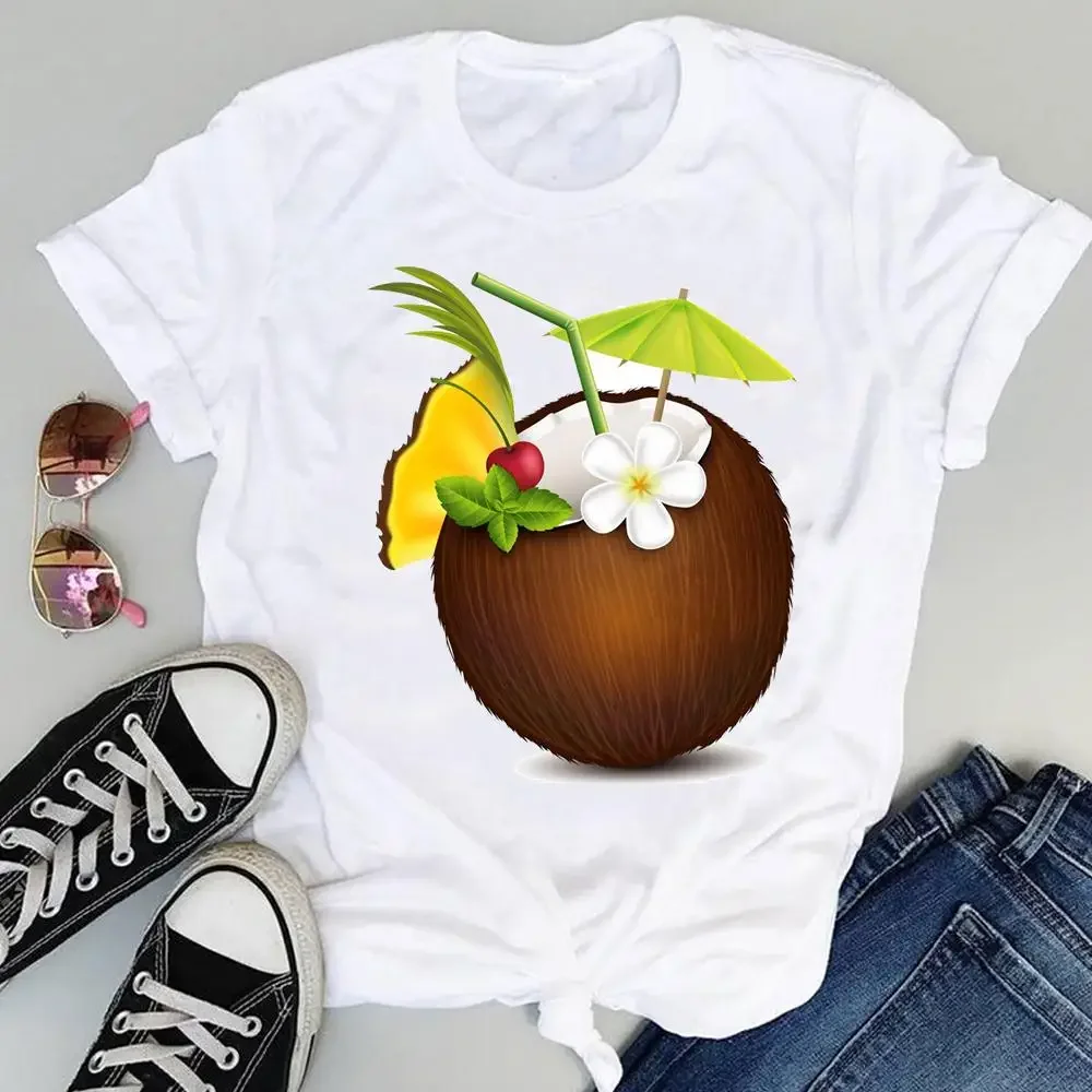 Женская летняя пляжная одежда с коротким рукавом и принтом в виде арбуза