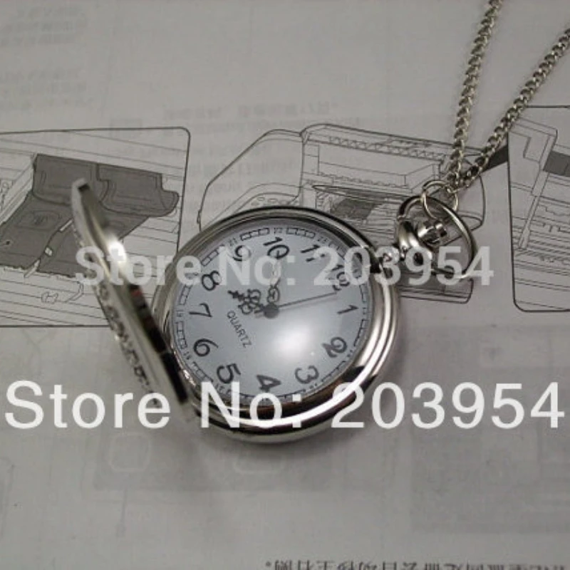 Pocket Watch Quartz Necklace Attack on Titan Freedom Wing King Unicorn Guardianrose 12pcs/lot Handmade Pendant Cosplay Jp