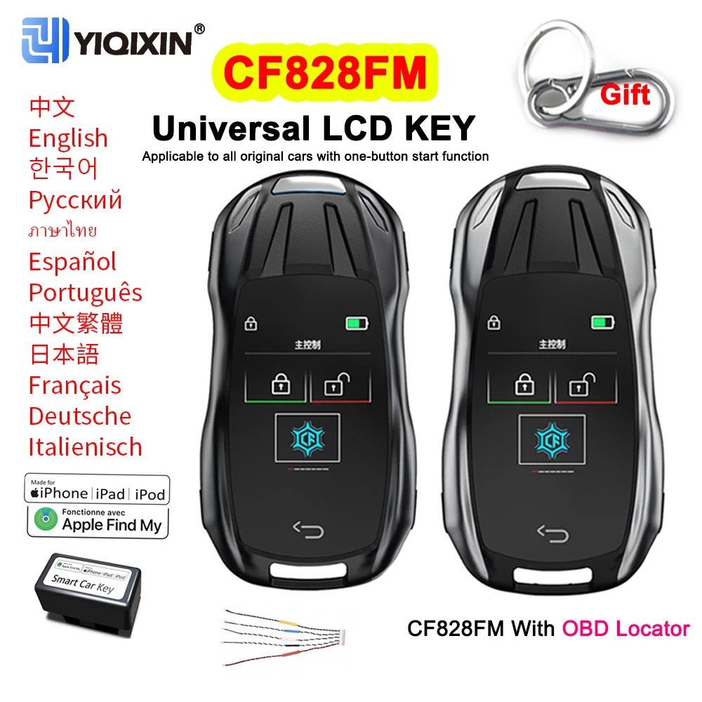 

OBD Locator CF828FM LCD Universal Remote Smart Key For Audi/BMW/Benz/Toyota/Porsche/Honda/Kia/Ford All Car One-Key Start Button