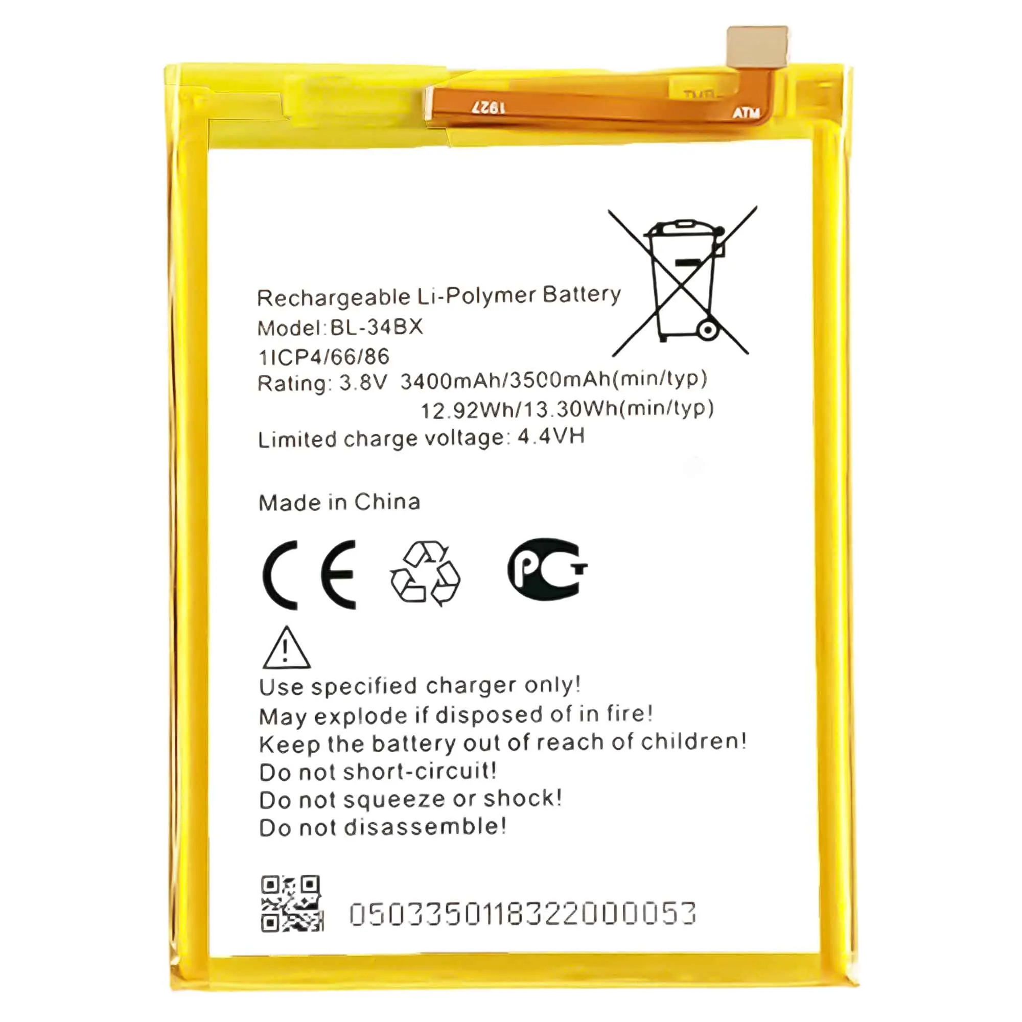3500mah bl 34bx battery for infinix x609 phone battery replacement lithium polymer bateria free global shipping