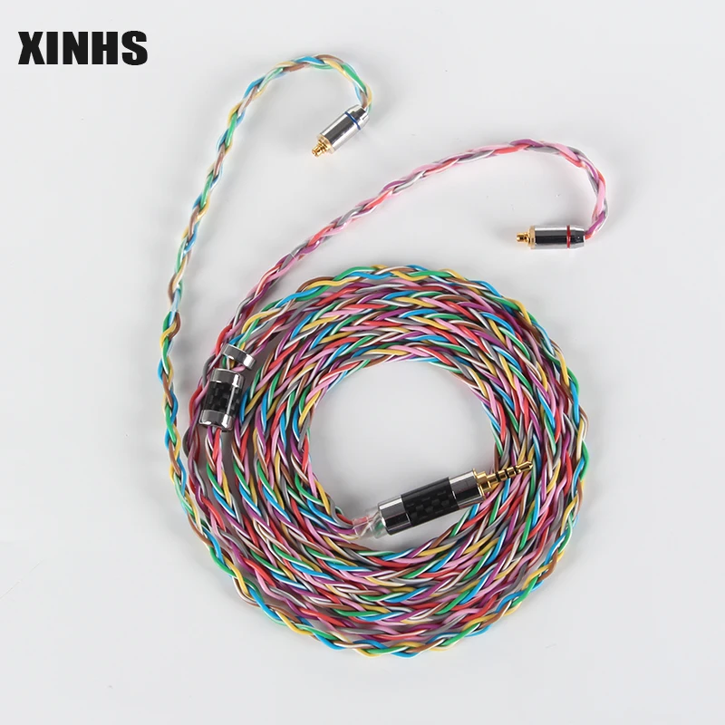 

XINHS Earphones Cable 8 Core Colorful 6N OCC Cross Knitting Upgrade