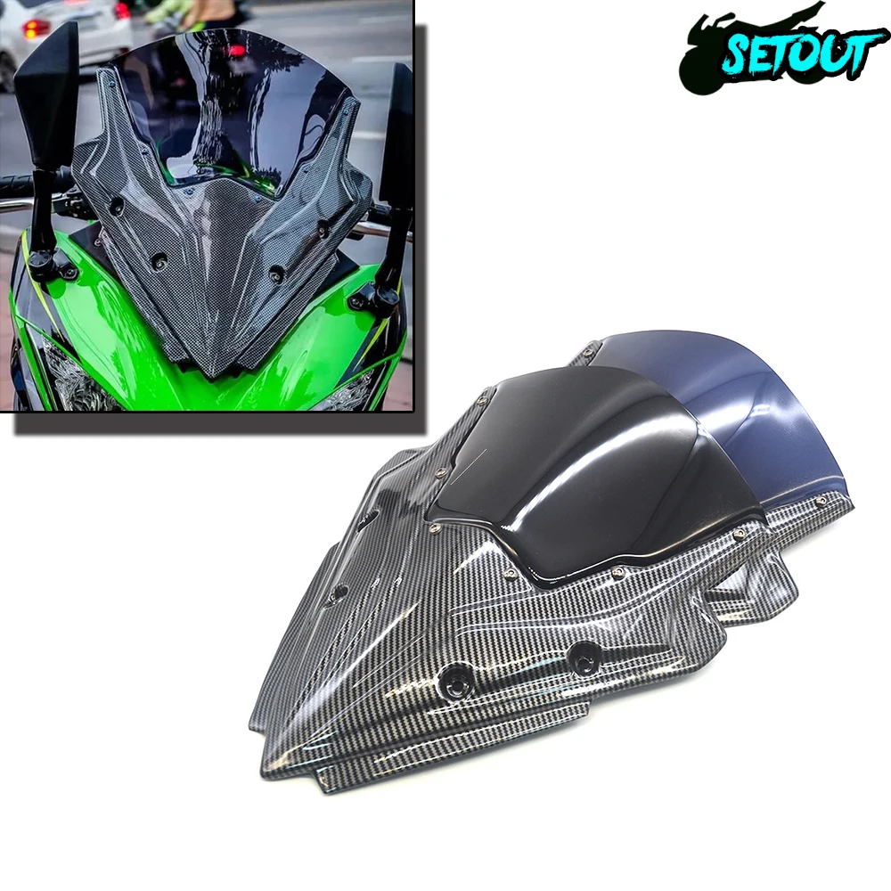 

for Kawasaki ninja650 ninja 650 2017 2018 2019 motorcycle carbon fiber windshield motorsport sun visor deflector