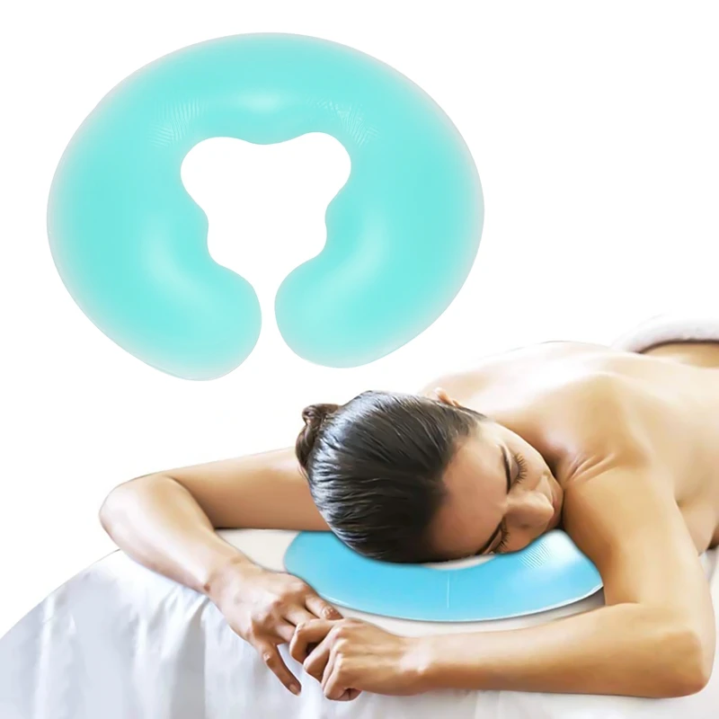 

1Pcs Face Massage Pillow U Shape Soft Silicon Spa Gel Pad Face Relax Body Massage Cradle Cushion Health Care Beauty Supplies