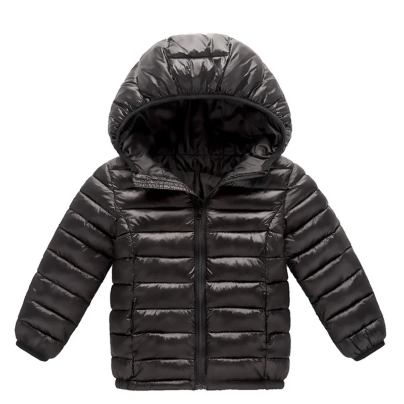 Winter 2022 Boys Girls Hooded Jackets Zip Warm Down Jackets for Teens