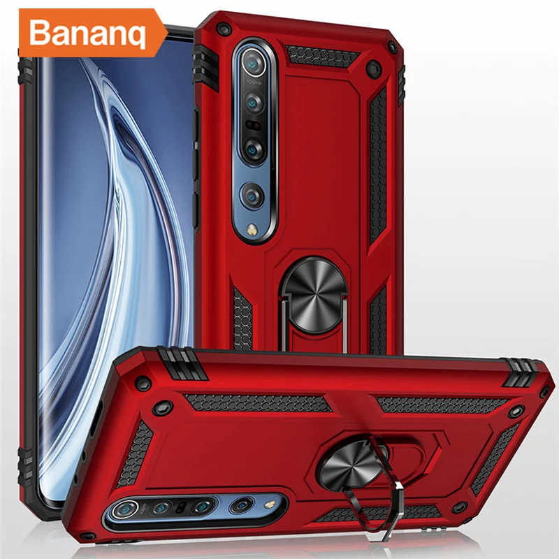 

Bananq Shockproof Case For Xiaomi 12 11 Lite 12X 11i 11T Poco X4 F2 Pro 5G X2 F3 Ring Stand Cover For Redmi K40 K30 Pro 10 Prime