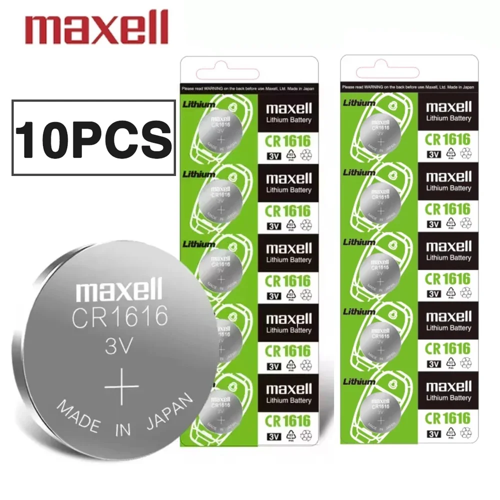 10 шт. оригинальные литиевые батареи MaxeII CR1616 3 В DL1616 ECR1616 LM1616 CR 1616 электронные