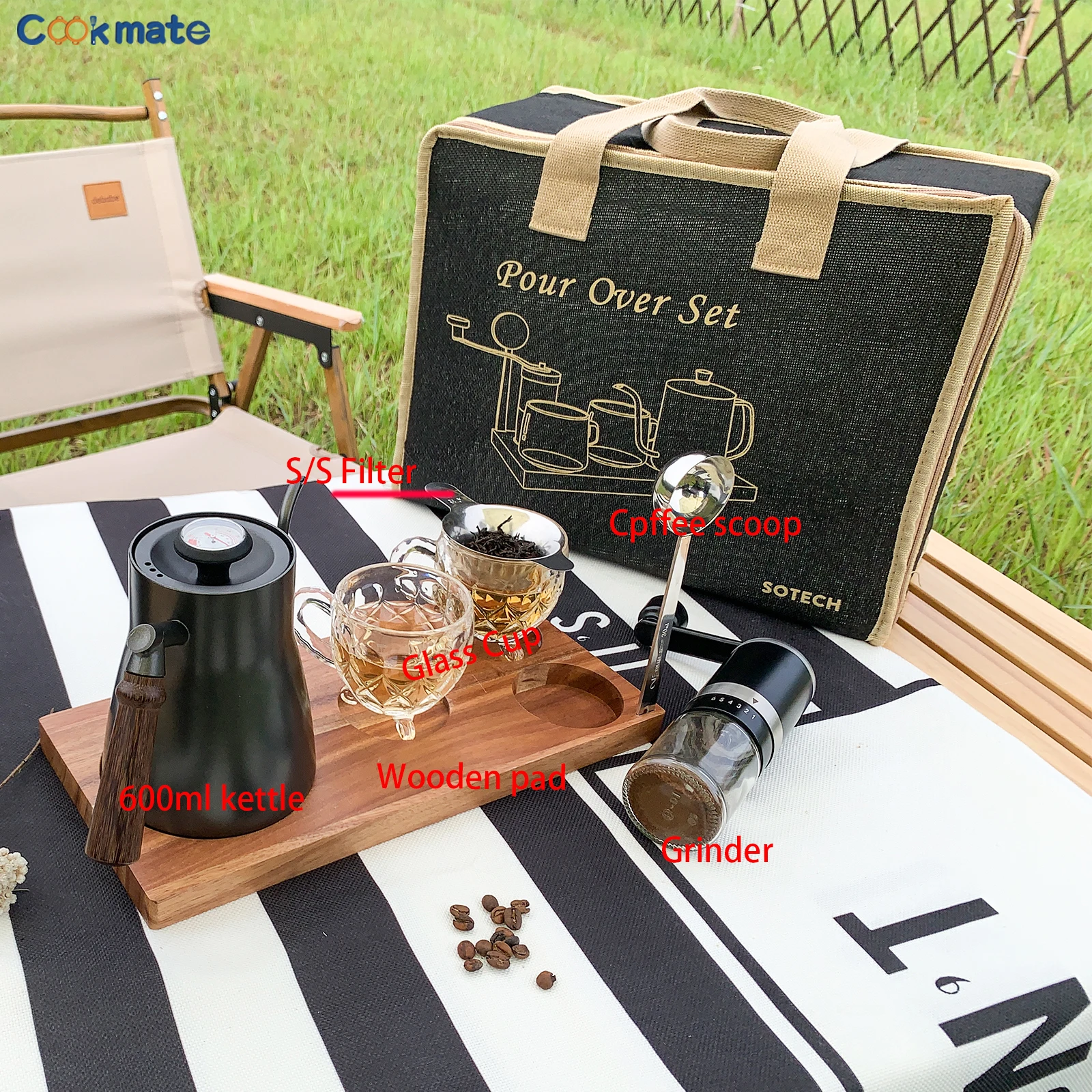 SOTECH Coffee Deluxe Набор для ручного приготовления кофе из 1-х предметов Кухонные весы