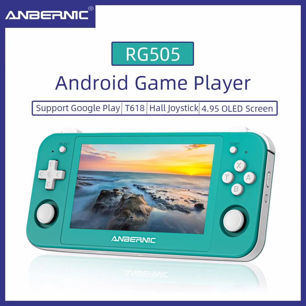 

ANBERNIC RG505 New Handheld Game Console Android 12 System Unisoc Tiger T618 4.95-INCH OLED With Hall Joyctick OTA Update