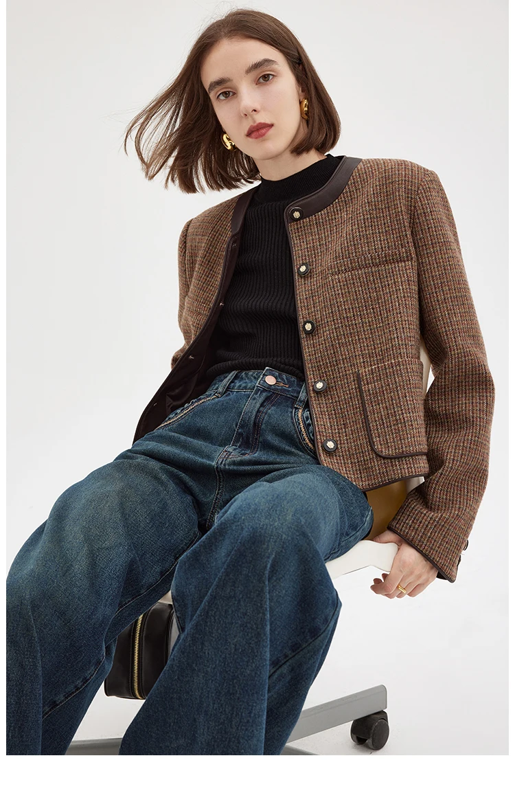 Рисунок 3 - Женская твидовая куртка с круглым вырезом