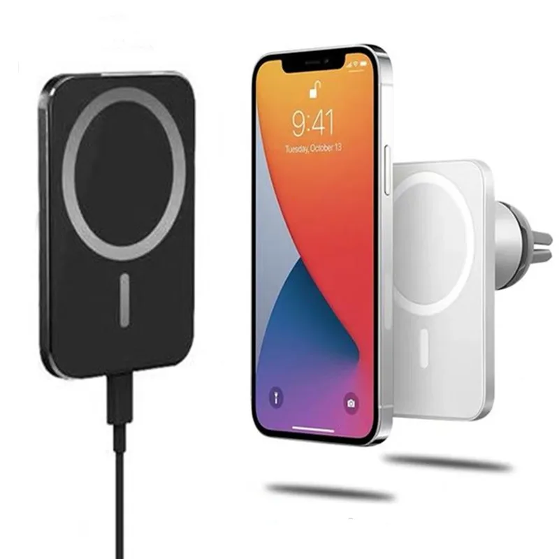 

The Car Households Are Two -port USB2.4A Travel Ca Fast Charging!Wireless Car Phone Holder 15W Magnetic Chargers Mount