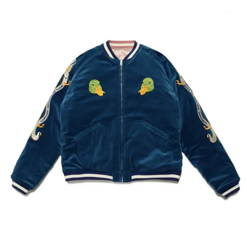 

TOP Reversible Embroidered Human Made Jacket Men Women 1:1 High Quality Patchwork Eagle Duck Human Made Coats