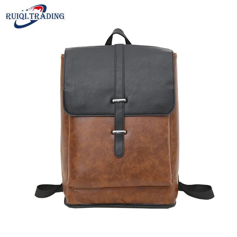 Pu Clamshell Drawstring Backpack Casual Vintage Travel Bag