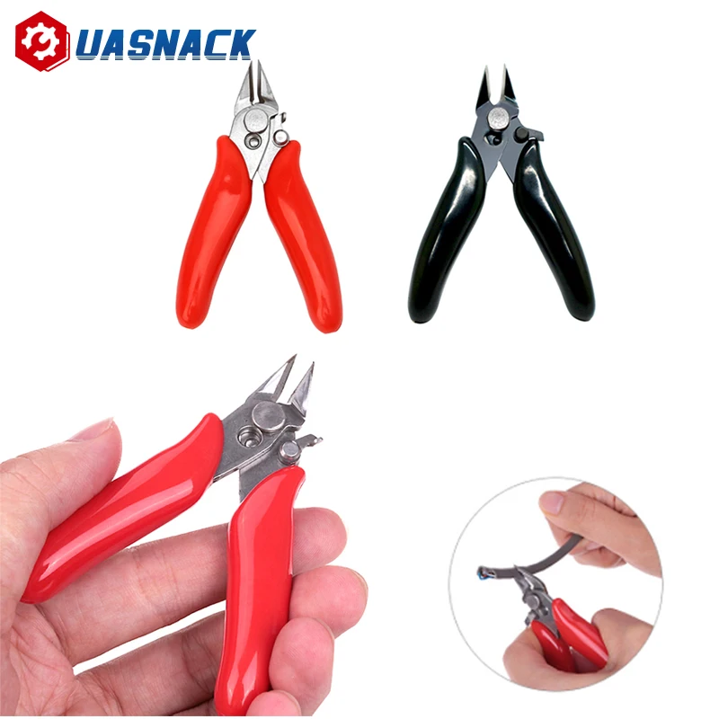

3.5 Inch Diagonal Pliers Mini Cable Wire Cutters Small Soft Cutting Crimper Pliers Wires Insulating Rubber Handle Model Pliers