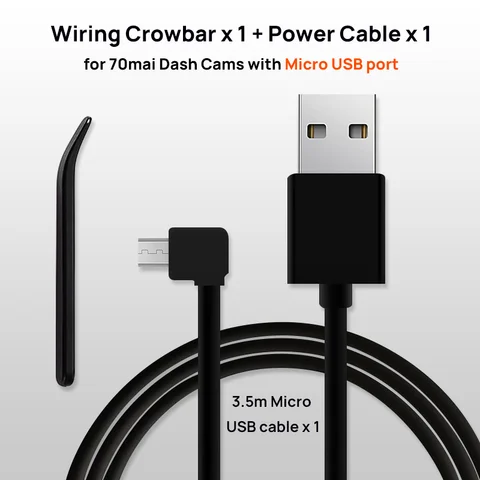 Зарядный кабель 70mai Type-C для 70mai A810 X200 M500 и кабель Micro USB для 70mai 4K A800S 70mai A500S 1S M300 A200 M200 S500