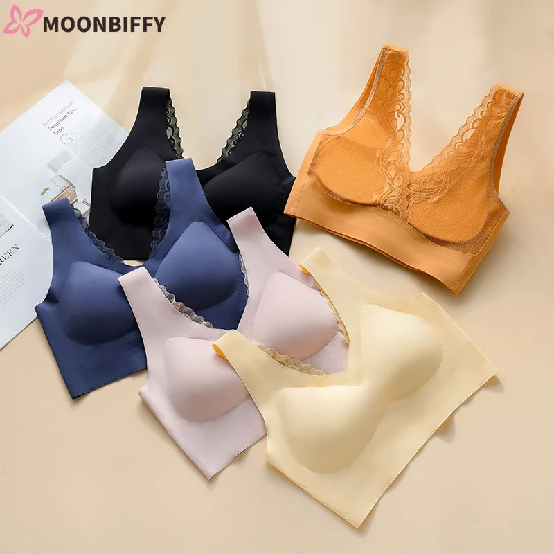

Sexy Seamless Bra Wireless Brassieres Bras for Women Lace Push Up Bra BH Invisible Backless Female Underwear with Pad Bralette