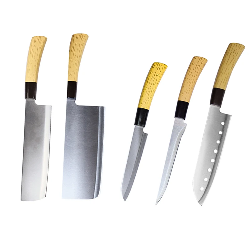 Кухонный тесак кованый японский нож шеф-повара для резки суши Сантоку