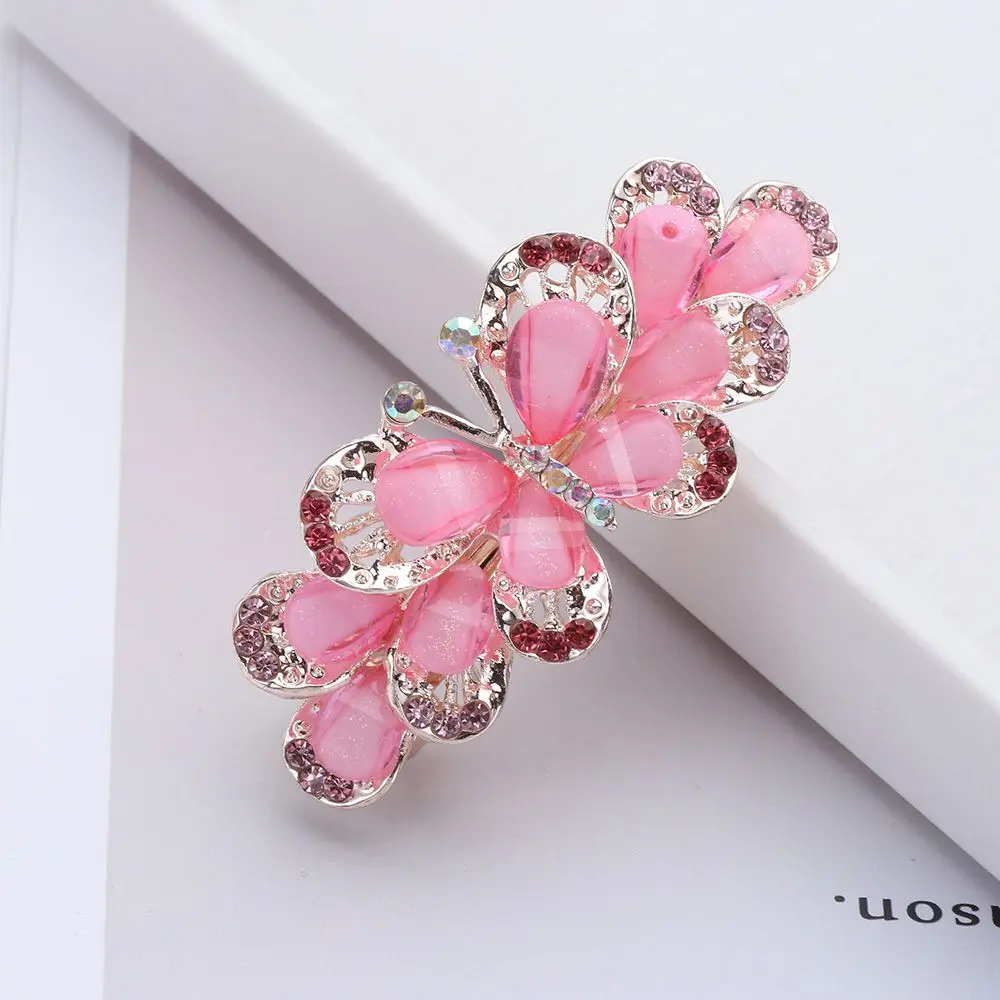 Hairgrip Butterfly Peacock Rhinestone Hairpins Flower Hair Clip Ponytail Holder Horsetail Headwear Crystal Barrettes |