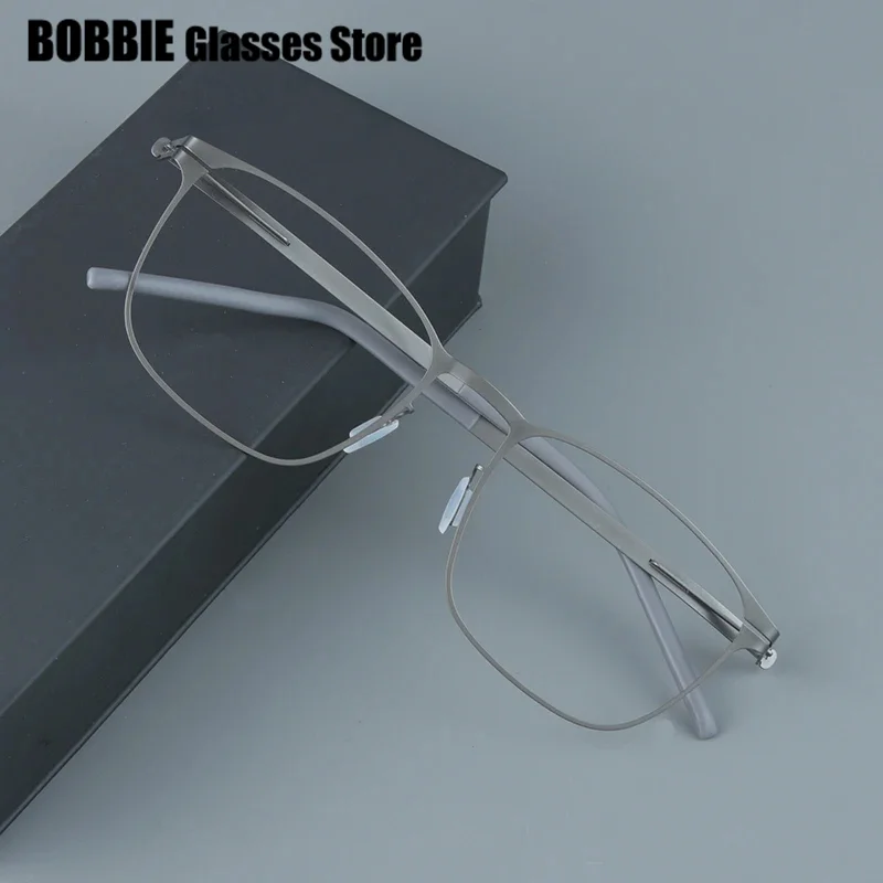 Немецкая квадратная оправа для очков без винтов мужчин и женщин ультралегкие