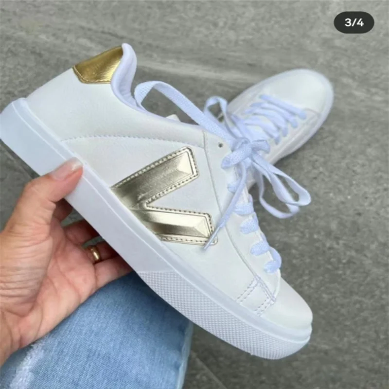 Ladies Designer Flat Sneakers 2023 Spring Fashionable Cross Laces Comfortable Women Vulcanized Shoes Walking Shoes Zapatos Mujer