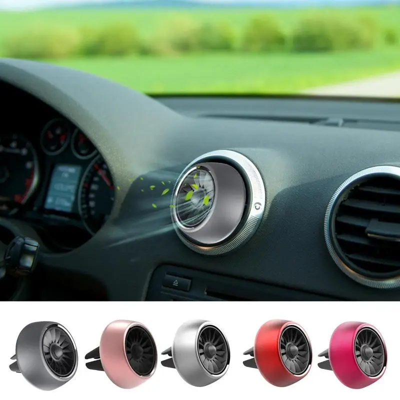 

Car Air Outlet Perfume Diffuser Rotating Propeller Outlet Longer Fragrance Engine Shape Natural Automotive Air Fresheners