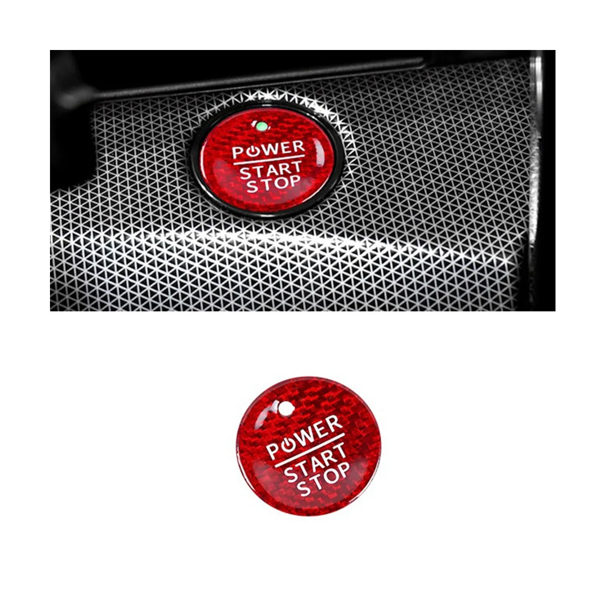 Автомобильная кнопка запуска и остановки двигателя настоящая наклейка из