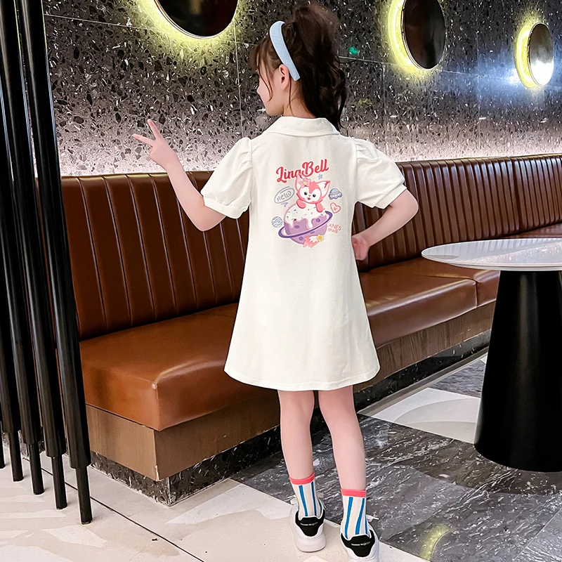 Однотонное летнее женское платье с мультяшной лисой короткая юбка для тенниса