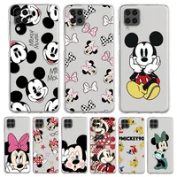 cute mickey minnie mouse phone case for samsung galaxy a51 a71 a21s a12 a11 a31 a41 a52s a32 a01 a03s a13 a53 a22 5g clear cover