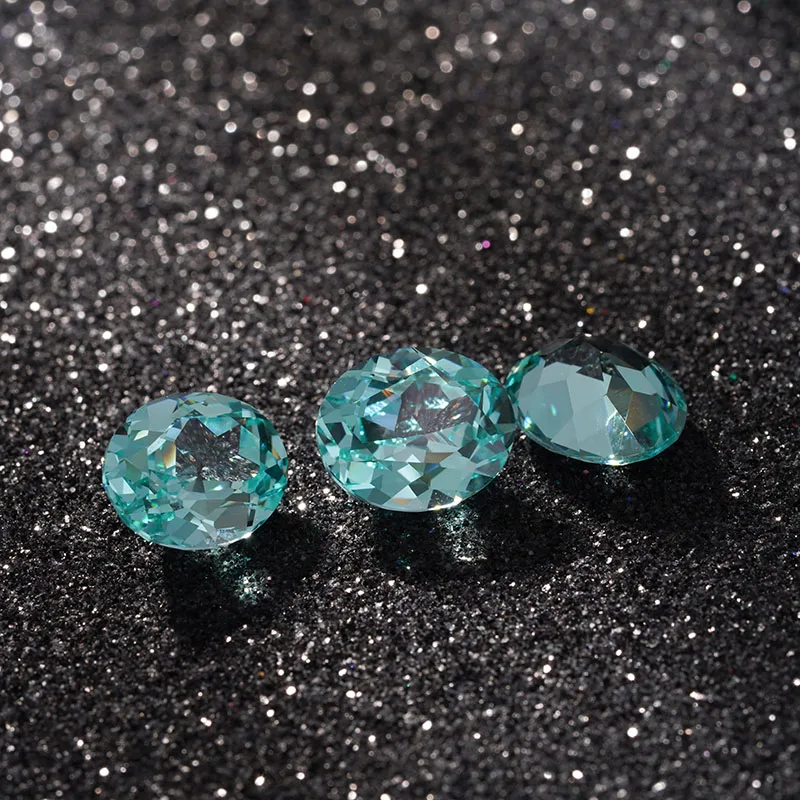 Paraiba Color Lab выращенный сапфир свободный камень овальной формы для установки