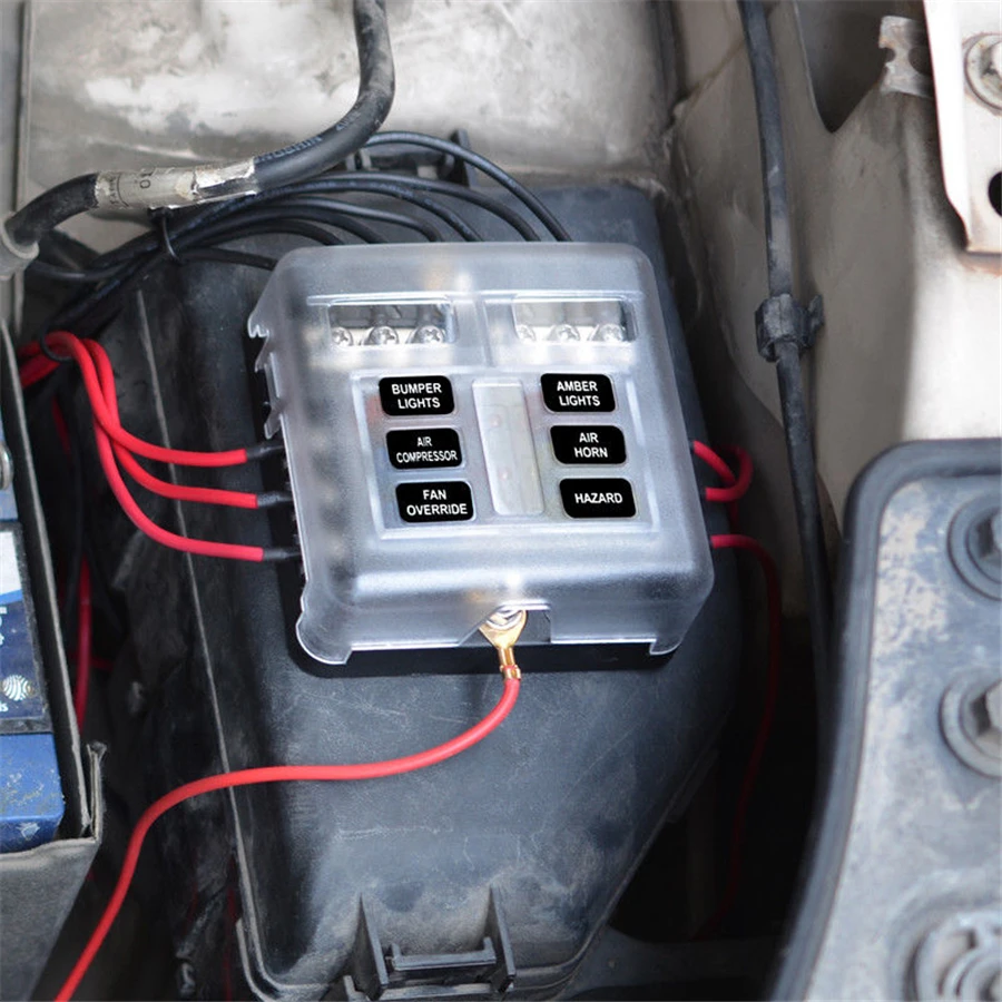 Универсальный 6-ходовой блок предохранителей с лезвием фотоэлемент индикатор 12 в