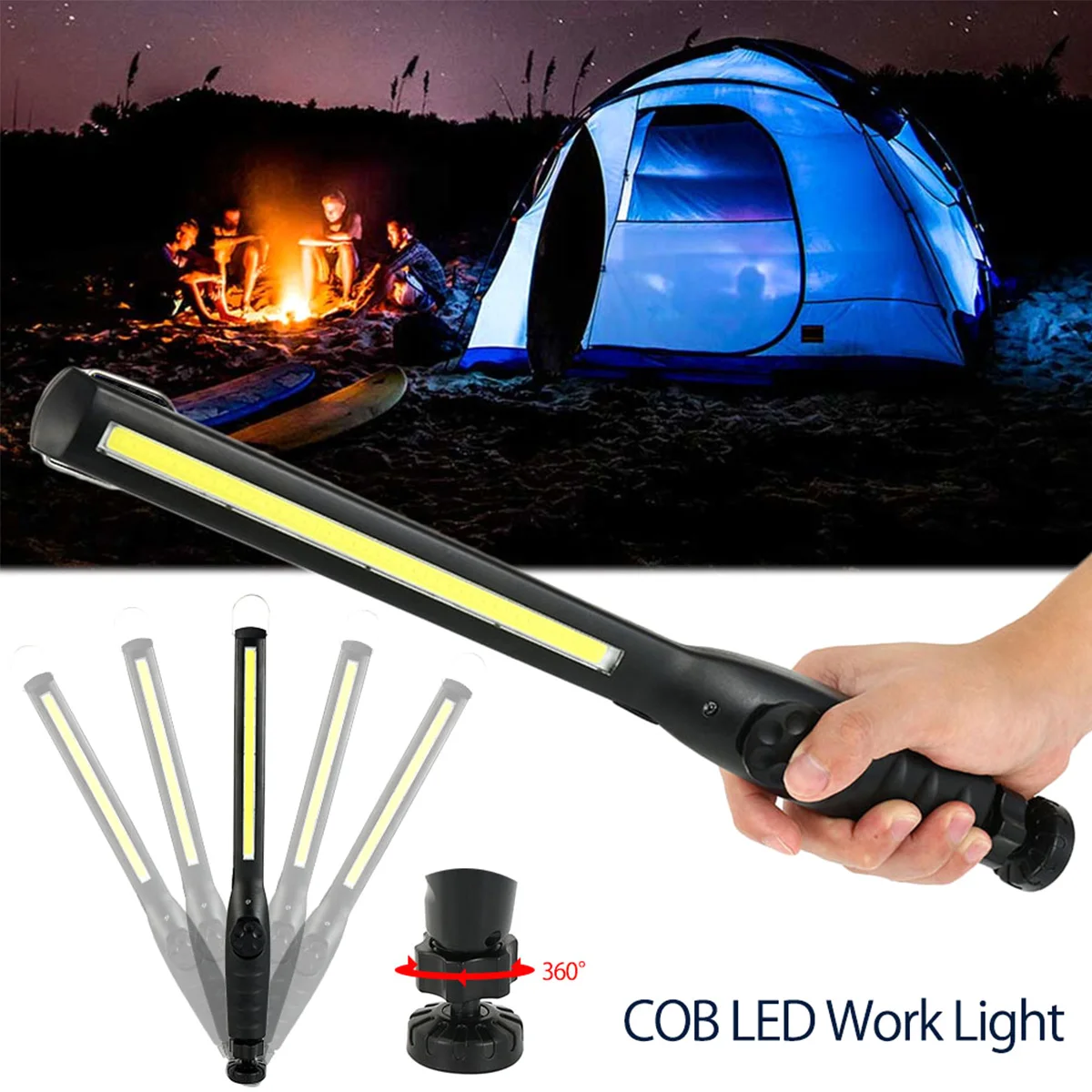 

COB Work Light 700Lumens Inspection Light Bar 2200mAh USB Rechargeable Magnetic Work Light Bar Life-grade Waterproof Work Torch