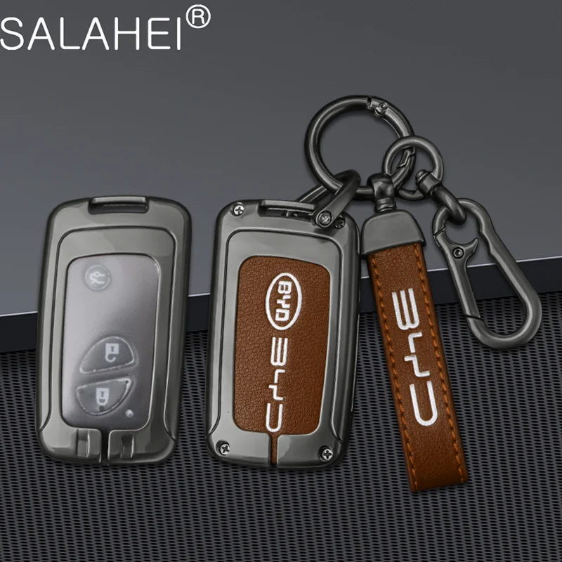 

Zinc Alloy Car Smart Remote Key Case Full Cover Shell Holder For BYD G3R S6 S7 G3 L3 M6 L6 E6 F0 F3 Auto Key Protector Accessory