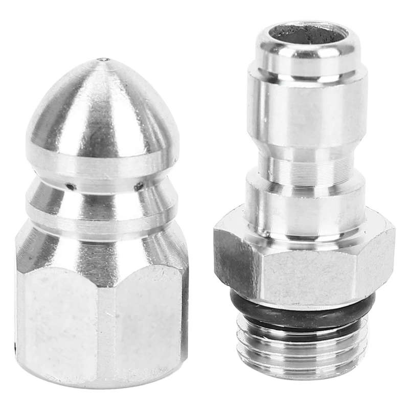 

Sewer Jetter Nozzle For Pressure Washer With 1/4 Inch Quick Connect - For Drain Jetting Clog Remover,1 Front 6 Rear Jets