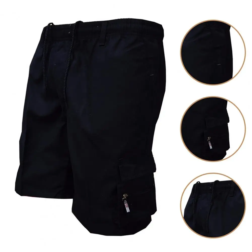 

Шорты-карго мужские до колена, шикарные штаны для бега, тонкие с эластичным поясом, летняя одежда
