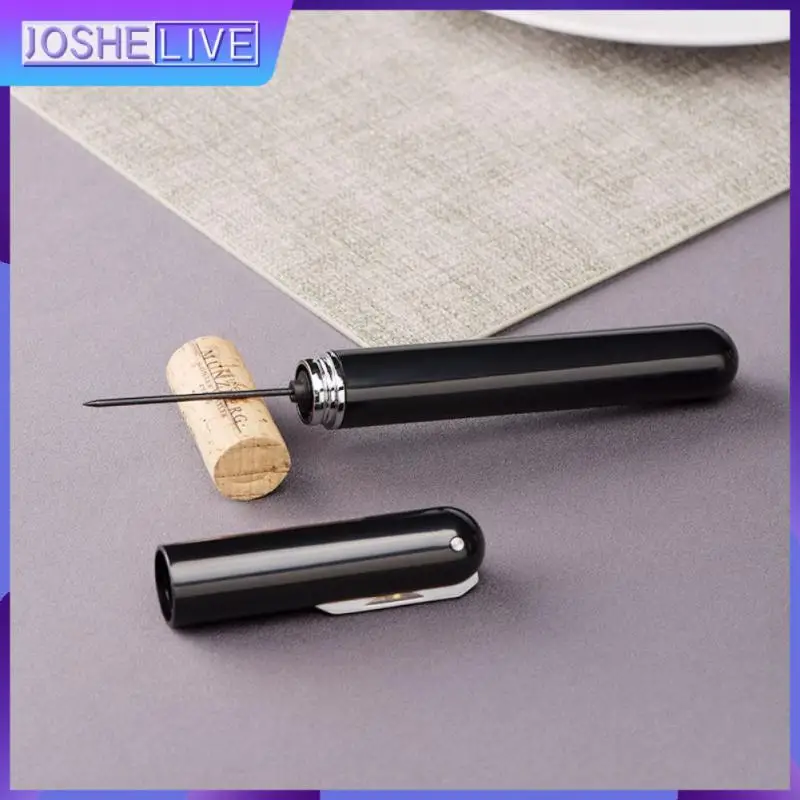 

Portable Stainless Steel Pin Easy Cork Remover 1pcs Creative Wine Cork Remover Wine Lovers Tools Safety For Home Party 2 In 1