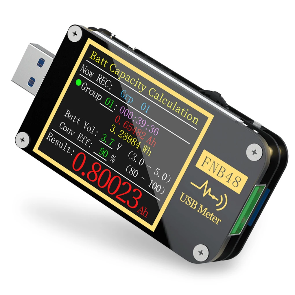 

FNIRSI-FNB48 USB3.0 Voltmeter PD Trigger Voltage Current Outlet Tester Battery Capacity Multimeter Voltage Current Tester