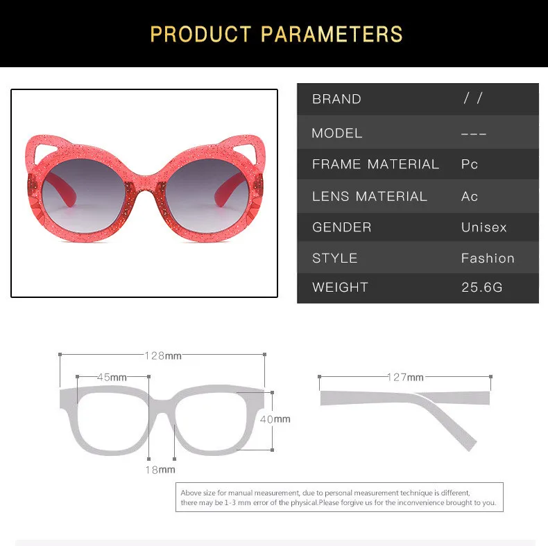 Детские солнцезащитные очки VWKTUUN милые в форме кота детские круглые линзы