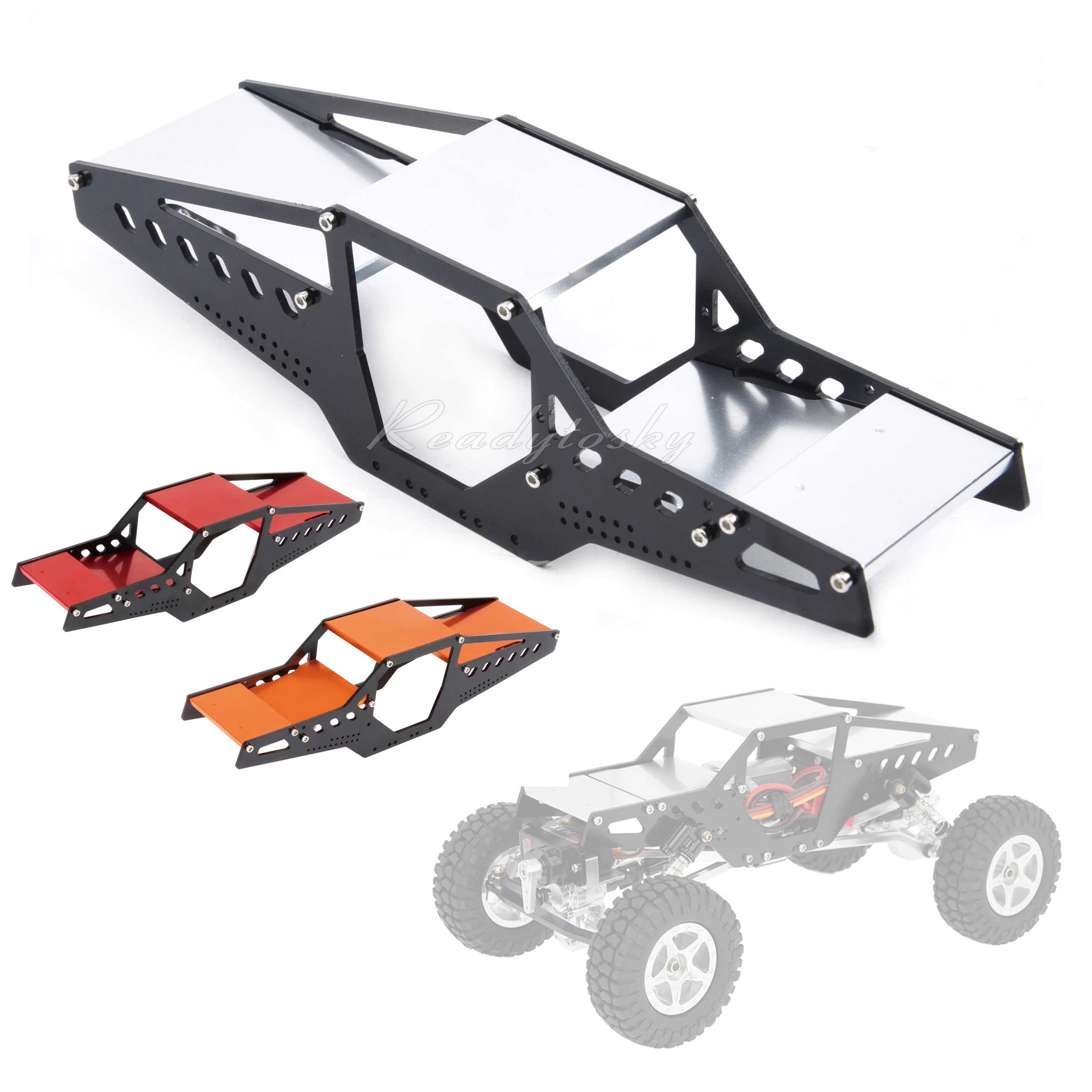 

NEW Aluminum Alloy Chassis Cage Frame Kit for 1/24 1:24 RC Crawler Car Axial SCX24 Lower Center Gravity Rock Buggy Upgrade Parts