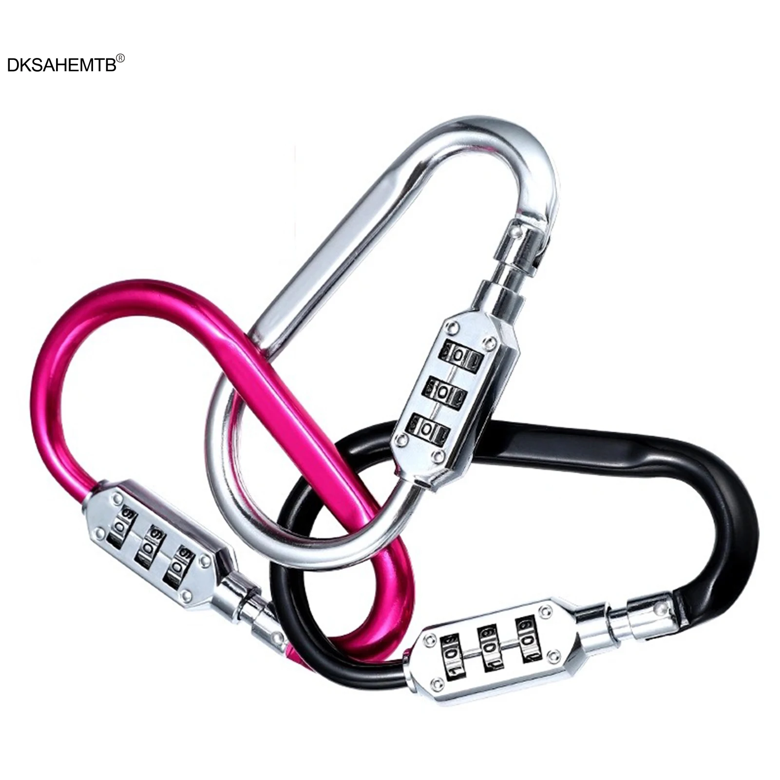 3-значный карабин с паролем портативная цветная пряжка для альпинизма D-типа