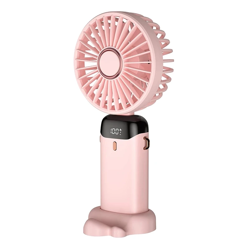 

Handheld Fan, Portable Mini Fan, Rechargeable Fan With 5 Speed Levels, Foldable USB Fan For Office Home Outdoor