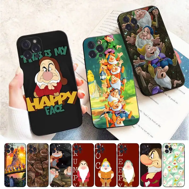 

Disney Seven Dwarfs Phone Case For iPhone 8 7 6 6S Plus X SE 2020 XR XS 14 11 12 13 Mini Pro Max Mobile Case