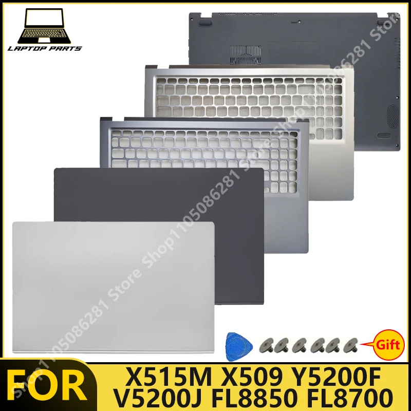 Фото Для LX515M X509 Y5200F V5200J FL8850 FL8700: задняя крышка ЖК-дисплея, верхняя часть корпуса (подставка для рук/верхний корпус), нижняя часть корпуса. Новые запасные части. №1