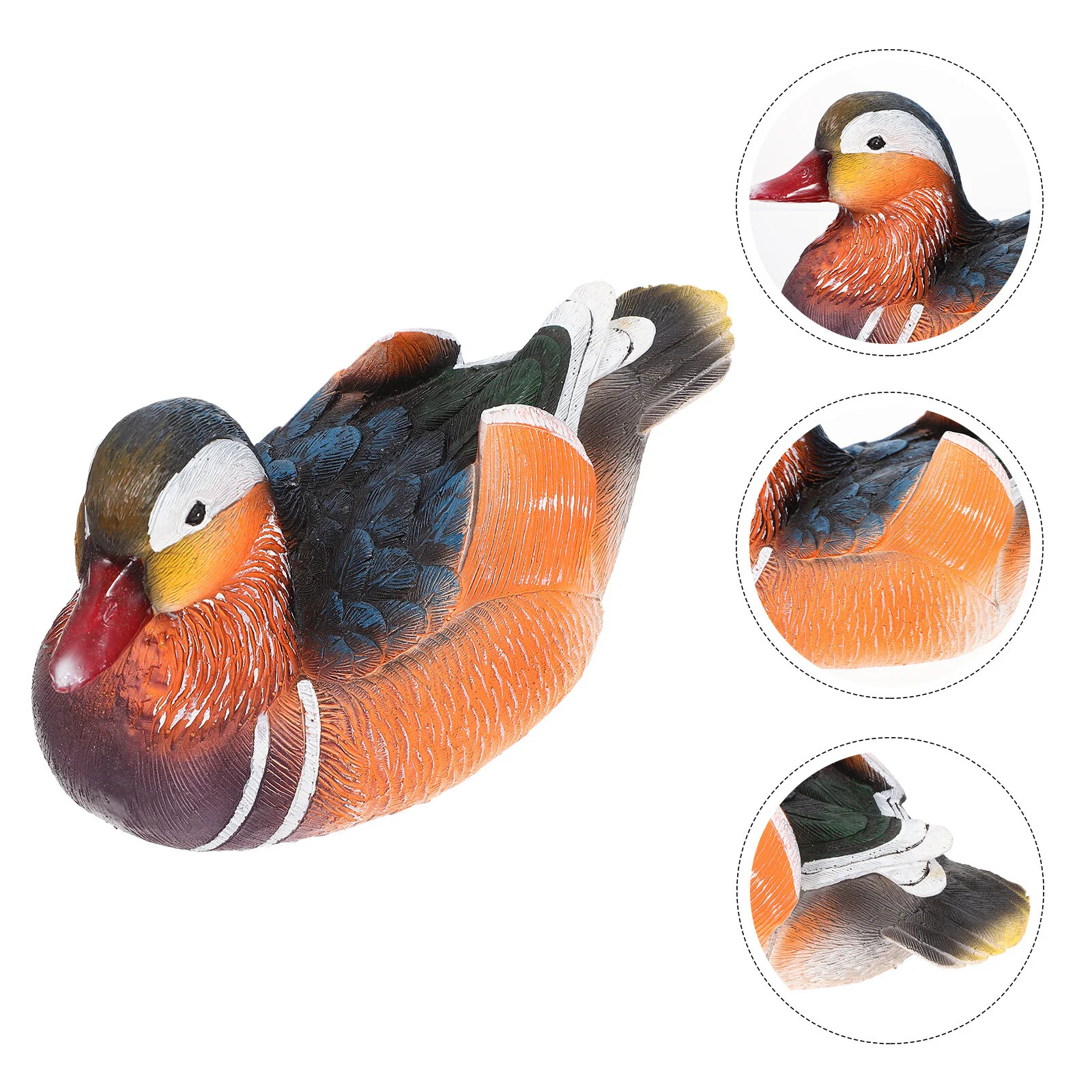 

Simulated Animal Ornaments Fountain Mandarin Duck Resin Statue Home Decoration Floating Pond Simulation Lovers