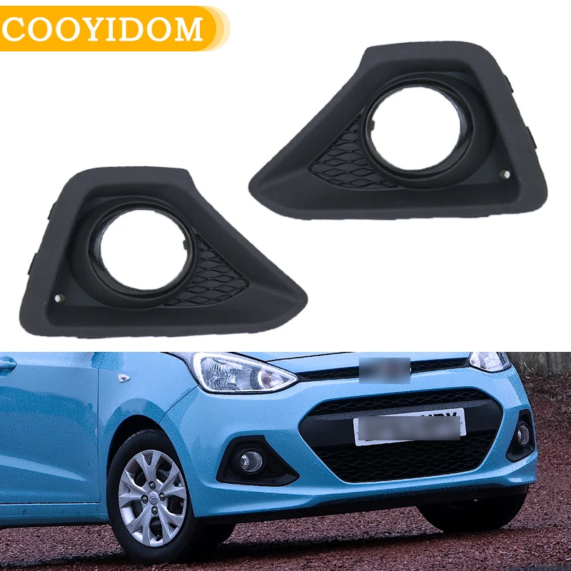 front bumper fog light frame trim griill fog light Hood frame Fog lamps shade For HYUNDAI i10 2014-2019 86527-b4000 86528-b4000