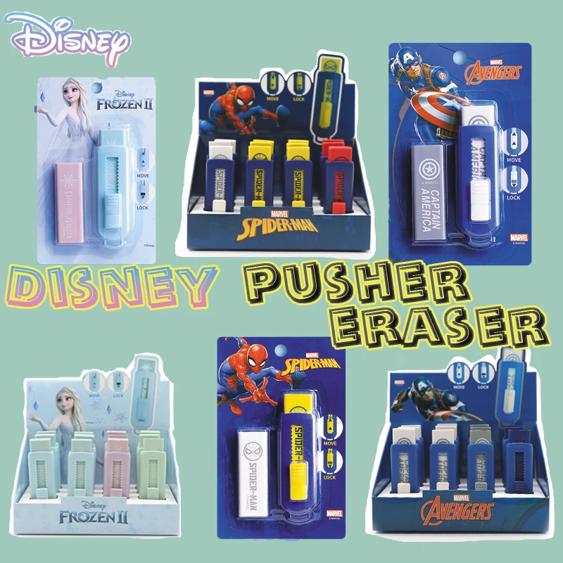 

Disney Eraser 12pcs SpiderMan Frozen Childrens Day Kawaii Creative Cartoon Student Cut Stationery Boy Erasers Kid School Supplie