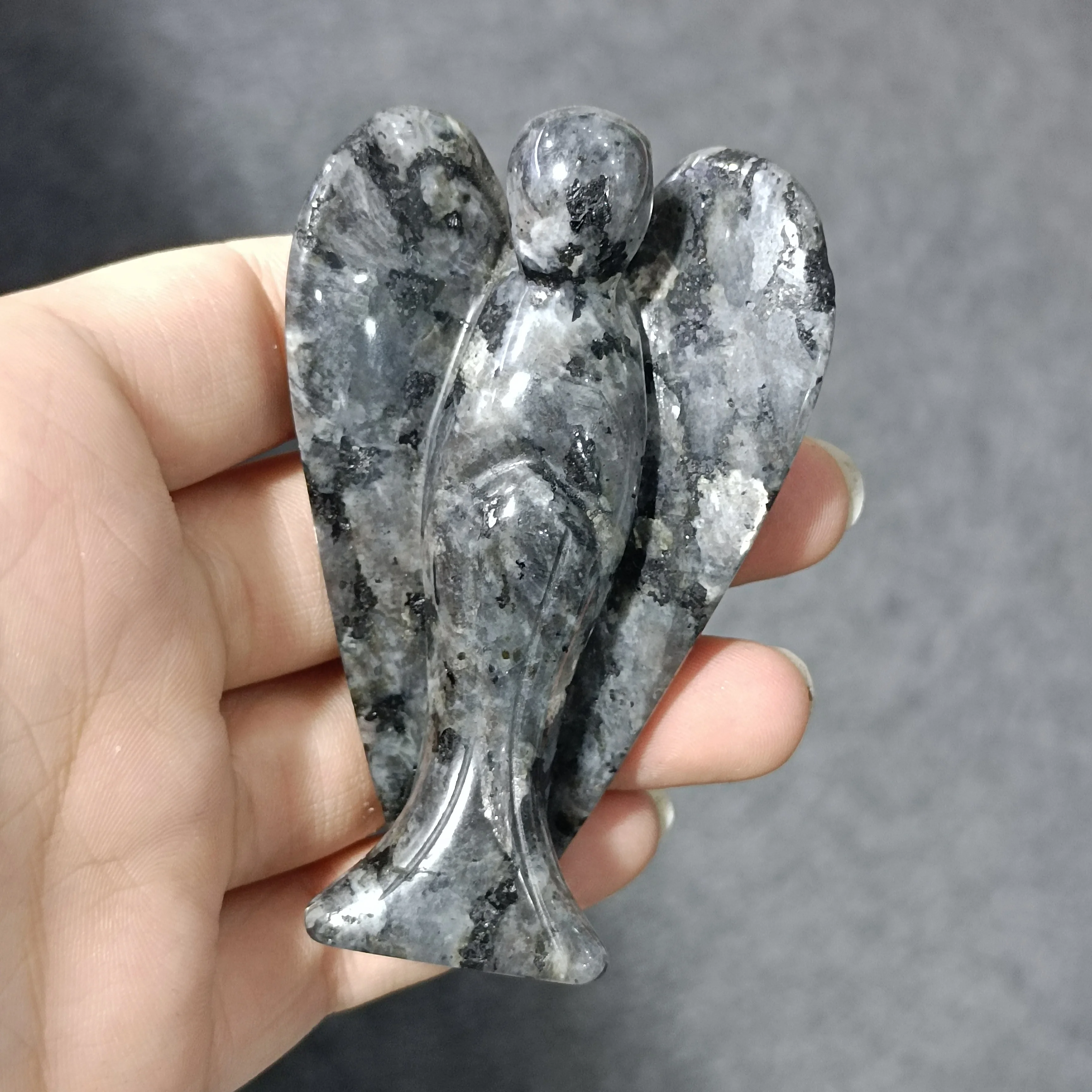1 шт. фигурка Ангела из белого кварца камень обсидиан резьба ремесла натуральный